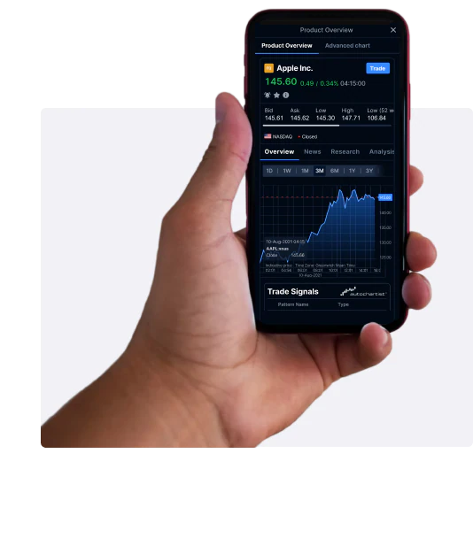 Trading mobile application preview